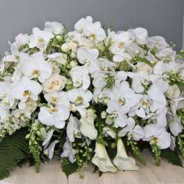 Orchid and Calla Lily Casket