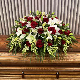 Red and White Casket