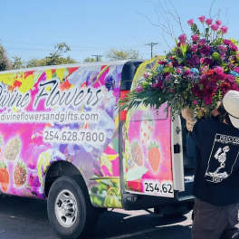 Lavender Serenity Casket Spray