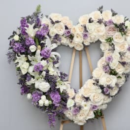 Lavender and White Heart