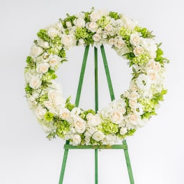Creams and Greens Wreath