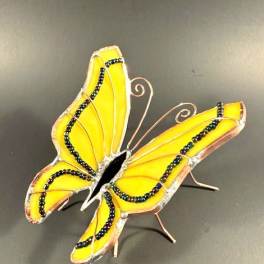 #A004 - Yellow Resting Butterfly