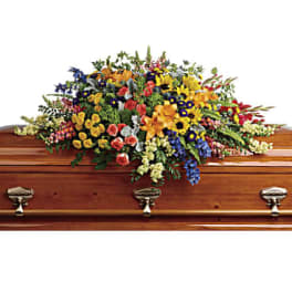 Colorful Reflections Casket Spray