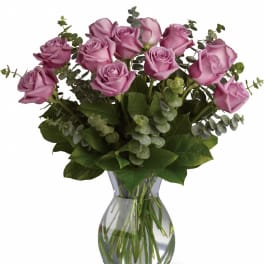 Lavender Wishes - Dozen Premium Lavender Roses