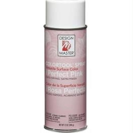 Pink Design Master spray paint can with a white cap
