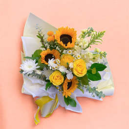 Sunflower bright seasonal bouquet