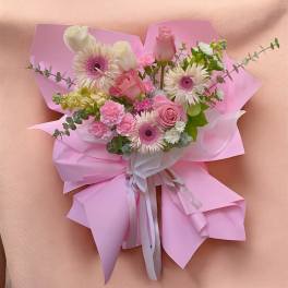 Pink Celebration butterfly shaped bouquet