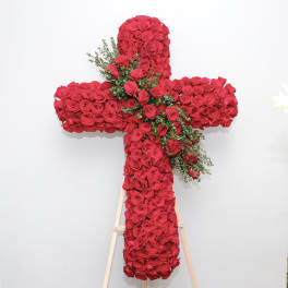 Red Rose Forever Cross