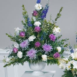 Lovely Lavender Pedestal Arrangement