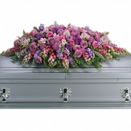 Lavender Tribute Casket Spray