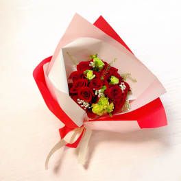 Premium 21 red roses bouquet