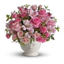 Teleflora's Pink Potpourri Bouquet with Roses
