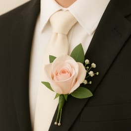 Touch of Grace Boutonniere by Latin Lady Flowers