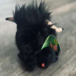 Plush Black Highland Cow