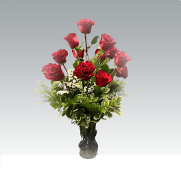 Dozen Long Stemmed Red Roses by Blss Fleurs