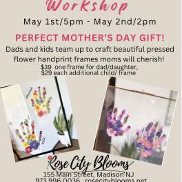 Daddy Daughter Floral Handprint Workshop MAY 2nd 2pm - SPACE IS LIMITED