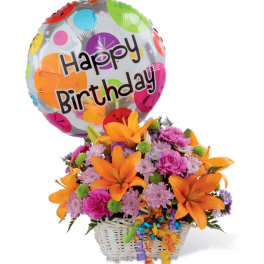 BASKET HAPPY HAPPY BIRTHDAY