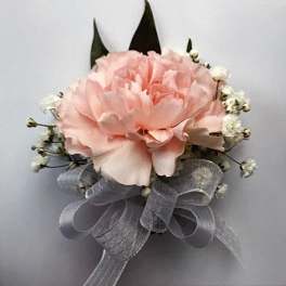 pink carnation corsage