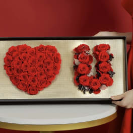 Luxury red I love you box