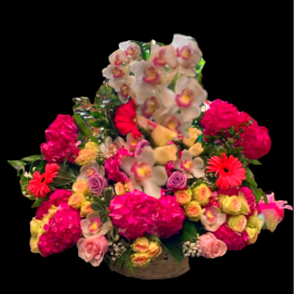 Nice large exotic floral basket