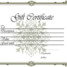 Gift Certificate