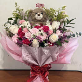 Mixed Flower with Teddy