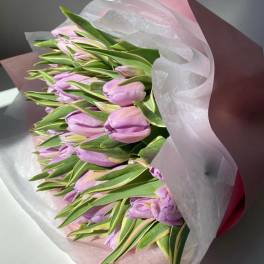 #76 Purple Tulip bouquet