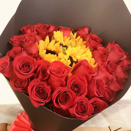 2 DOZEN RED ROSES BOUQUET