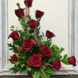 Classic Devotion Rose Basket