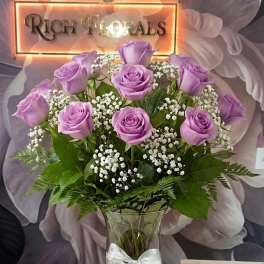 Dozen Long Stem Lavender Roses