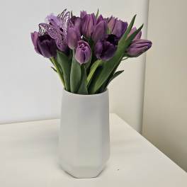 Tulips in the white vase