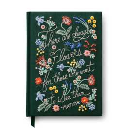 There Are Always Flowers Embroidered Journal