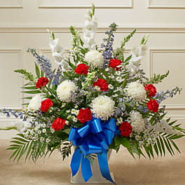 Patriotic Tribute Floor Basket Arrangement