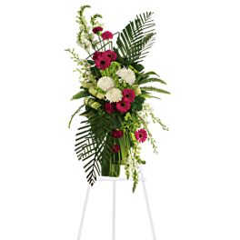Pretty funeral standing spray
