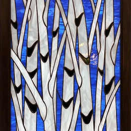 #A030 - Summer Birches - Stained Glass Window