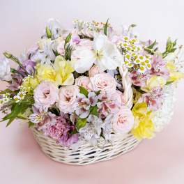 Blooming Arrangement in a basket