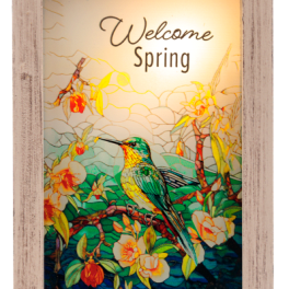 "Welcome Spring" Light up plaque