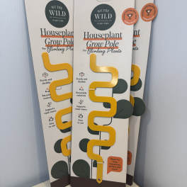 Packaged yellow houseplant grow poles for climbing plants