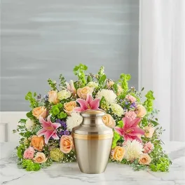 Crescent Cremation Arrangement- Pastel