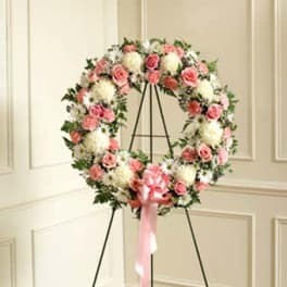 Pink and White Wreath