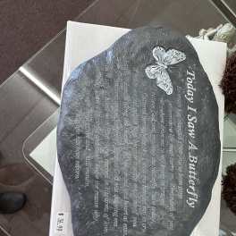 Butterfly garden stone