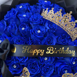 Royal Sapphire Crown Bouquet