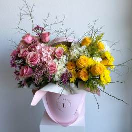 Yellow and Pink Arrangement