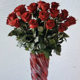 SWIRLING KISSES BOUQUET 2 DOZEN ROSES