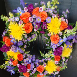 A Colorful Life Wreath