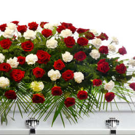 Basic Carnation & Rose Casket Spray