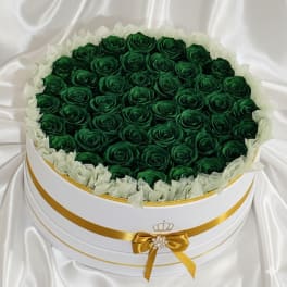 Eternal Emerald Grand Signature Round – Preserved Roses