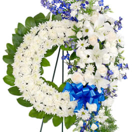 Standing Blue Wreath