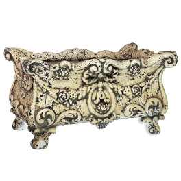 Antique Reproduction Planter with Distressed Cream Finish