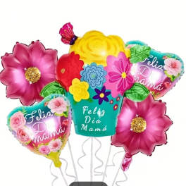 Feliz dia mama flowers Balloon Bouquet